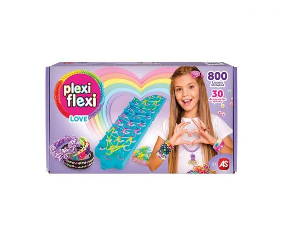 Plexi Flexi Love Αργαλειός 800 Λαστιχάκια & 30 Αξεσουάρ AS Company | Παιχνίδια για Κορίτσια στο MarkCenter
