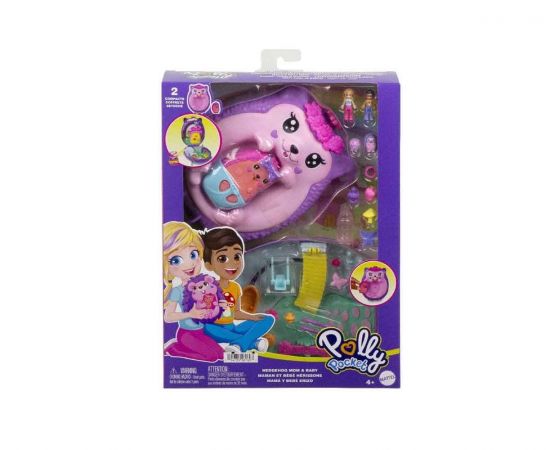 Polly Pocket Μίνι Τσαντάκι Μαμά Σκατζόχοιρος και Μωρό | JBJ91 Mattel | Παιχνίδια για Κορίτσια στο MarkCenter