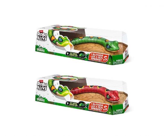 Robo Alive Ρομποτικό Φίδι 40εκ. με Φως Σειρά 3 2 Σχέδια Zuru | Παιχνίδια για Αγόρια στο MarkCenter