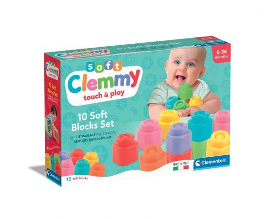 Soft Clemmy Touch & Play Μαλακά Premium Τουβλάκια 10 τμχ Clementoni | Παιχνίδια στο MarkCenter