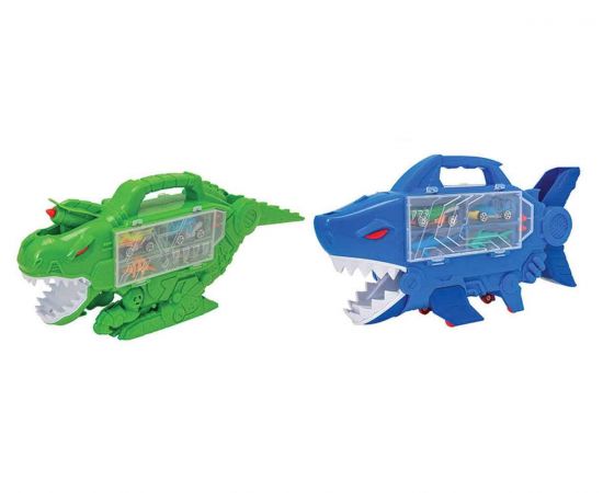 Teamsterz Beast Machines Dino Destroyer & Shark Destroyer Θήκη Οχημάτων Με 2 Οχήματα & Αξεσουάρ 2 Σχέδια AS Company | Οχήματα στο MarkCenter