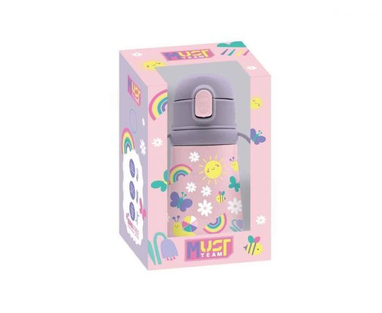 Θερμός Ανοξείδωτος Must Team Ουράνιο Τόξο με Χερούλια και Καλαμάκι 350Ml Must Team | Παγουράκια - Δοχεία Φαγητού στο MarkCenter