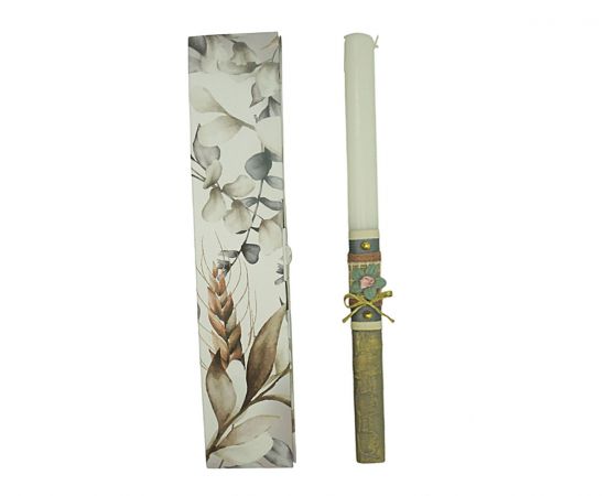 Λαμπάδα Χειροποίητη Σετ Ανάγλυφη Χρυσή 251013 OEM | Πασχαλινές λαμπάδες στο MarkCenter