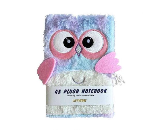 Λούτρινο Ημερολόγιο με Κλειδαριά Κουκουβάγια Ροζ A5 OEM | Βιβλία Παιδικά στο MarkCenter