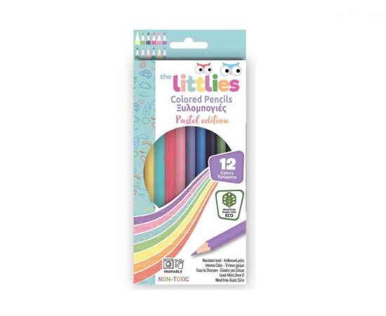 Ξυλομπογιές The Littlies Wood Free Pastel 12τμχ The Littlies | Είδη Ζωγραφικής στο MarkCenter