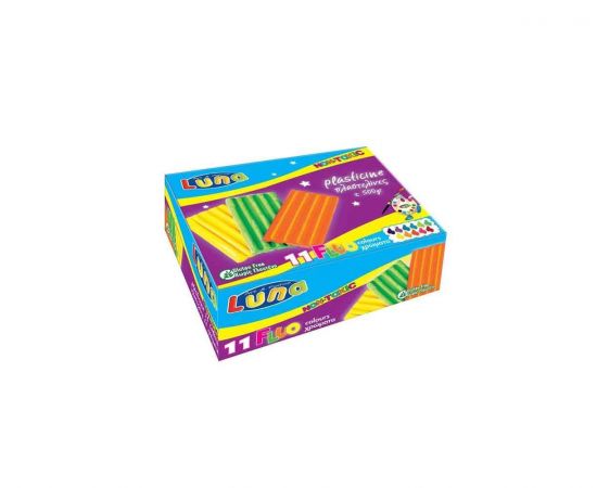 Πλαστελίνη Luna Fluo 11 Χρωμάτων 500gr Luna | Είδη Χειροτεχνίας στο MarkCenter