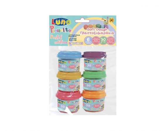 Πλαστοζυμαράκι Luna Pastel 30γρ x 6 Χρώματα Luna | Παιχνίδια Unisex στο MarkCenter