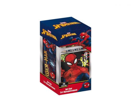 Σετ Χρωματισμού με Κασετίνα σε Πλαστικό Κουτί Spiderman Διακάκης | Είδη Ζωγραφικής στο MarkCenter