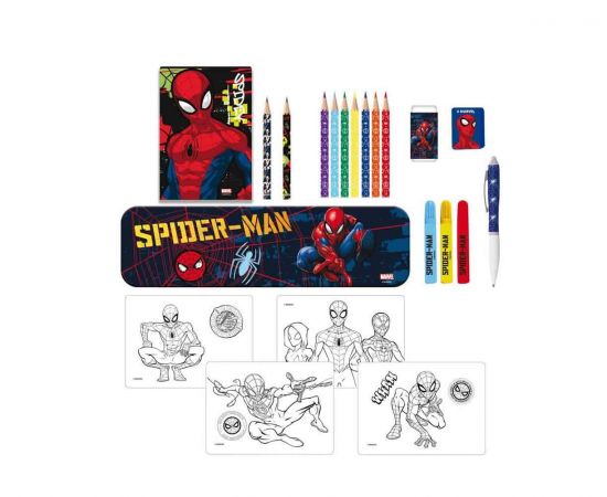 Σετ Χρωματισμού με Κασετίνα σε Πλαστικό Κουτί Spiderman Διακάκης | Είδη Ζωγραφικής στο MarkCenter