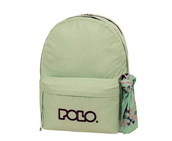 Τσάντα Πλάτης POLO Original Double Scarf Ανοιχτό Πράσινο Μελιτζανί Polo | Σχολικές Τσάντες - Κασετίνες στο MarkCenter