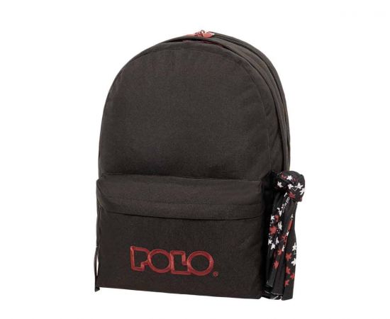 Τσάντα Πλάτης POLO Original Double Scarf Μαύρο Μπορντώ Polo | Σχολικές Τσάντες - Κασετίνες στο MarkCenter