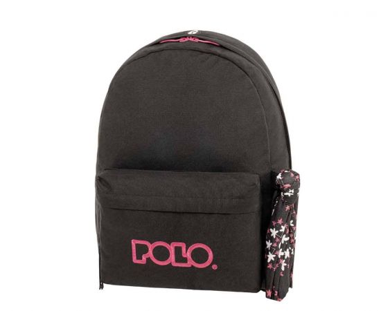 Τσάντα Πλάτης POLO Original Scarf Μαύρο Φούξια Polo | Σχολικές Τσάντες - Κασετίνες στο MarkCenter