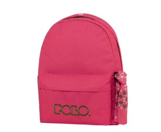 Τσάντα Πλάτης POLO Original Scarf Φούξια Χακί Polo | Σχολικές Τσάντες - Κασετίνες στο MarkCenter
