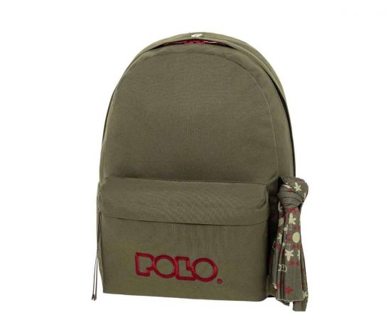 Τσάντα Πλάτης POLO Original Scarf Χακί Μπορντώ Polo | Σχολικές Τσάντες - Κασετίνες στο MarkCenter