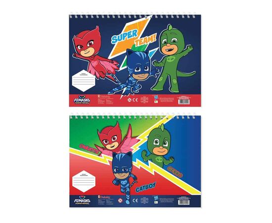 Μπλόκ Ζωγραφικής PJ Masks 2 Σχέδια Διακάκης | Είδη Ζωγραφικής στο MarkCenter