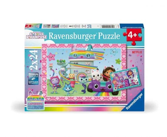 Πάζλ 2X24τεμ Gabby's Dollhouse Η Γκάμπι στη Γιορτή Ravensburger | Παζλ στο MarkCenter