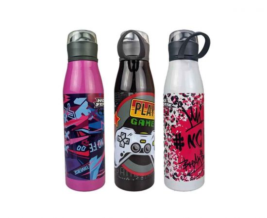 Παγούρι Ανοξείδωτο No Fear 600Ml 3 Σχέδια GIM | Παγουράκια - Δοχεία Φαγητού στο MarkCenter