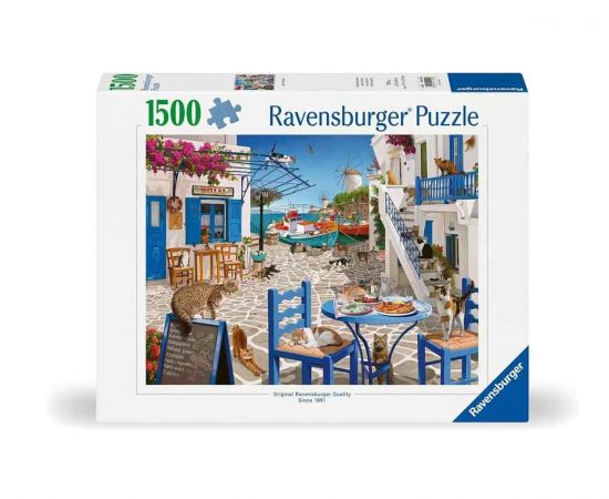 Παζλ 1500τεμ Γάτες στη Μύκονο Ravensburger | Πάζλ στο MarkCenter