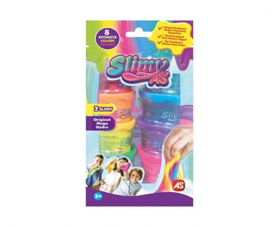Σετ Χλαπάτσα Slimy 8 Βαζάκια AS Company | Παιχνίδια Unisex στο MarkCenter