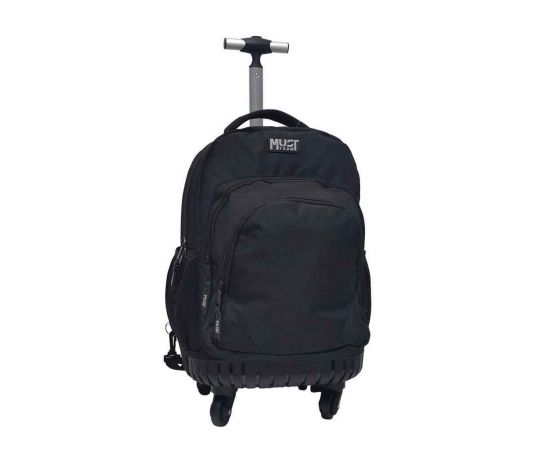 Τσάντα Πλάτης Τρόλευ Δημοτικού Must Team Μαύρη Must Team | Σχολικές Τσάντες - Κασετίνες στο MarkCenter