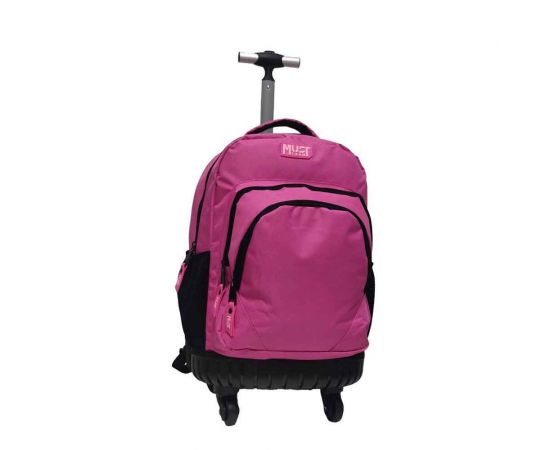 Τσάντα Πλάτης Τρόλευ Δημοτικού Must Team Ροζ Must Team | Σχολικές Τσάντες - Κασετίνες στο MarkCenter