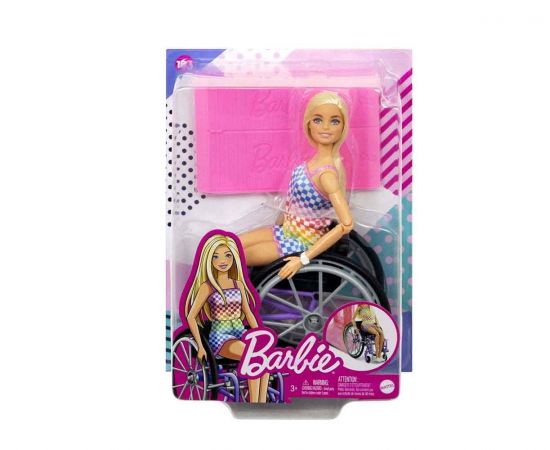 Barbie Fashionistas Κούκλα Ξανθιά με Αναπηρικό Αμαξίδιο | HJT13 Mattel | Παιχνίδια για Κορίτσια στο MarkCenter