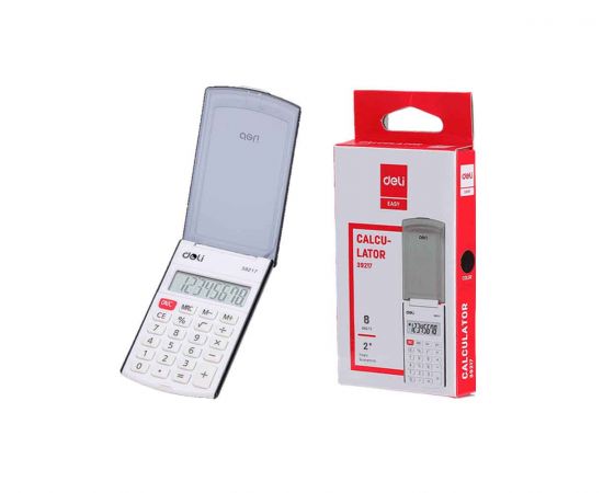 Αριθμομηχανή Deli Τσέπης 8 Ψηφία Καπάκι Μπαταρία 10.15X6.05X1.1Cm Easy-Protect Ε39217 Γκρι Deli | Αριθμομηχανές στο MarkCenter