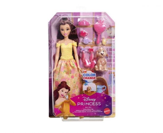 Disney Princess Bathe & Brush Κούκλα Πεντάμορφη και Σκυλάκι | JFC42 Mattel | Παιχνίδια για Κορίτσια στο MarkCenter