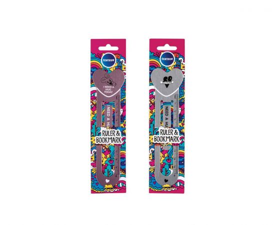 Μεταλλικός Σελιδοδείκτης και Χάρακας Centrum Καρδιές 2 Σχέδια Centrum | Προμήθεια Γραφείου στο MarkCenter