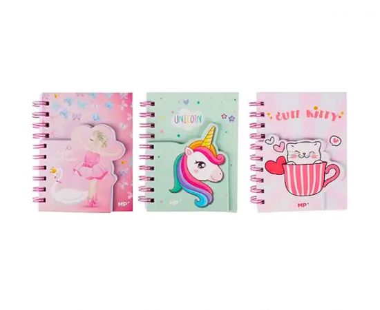 Μπλοκάκι Σημειώσεων MP Για Κορίτσια 3 Σχέδια MP | Χαρτικά στο MarkCenter