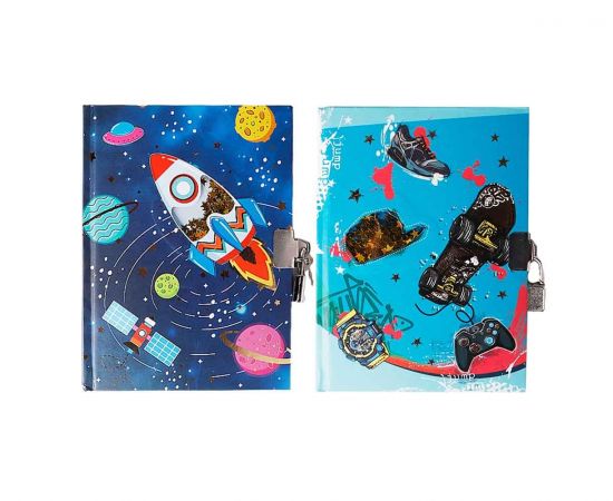 Σημειωματάριο MP Glitter Με Λουκέτο Και Κλειδάκι 80φ 2 Σχέδια Αγόρι MP | Χαρτικά στο MarkCenter
