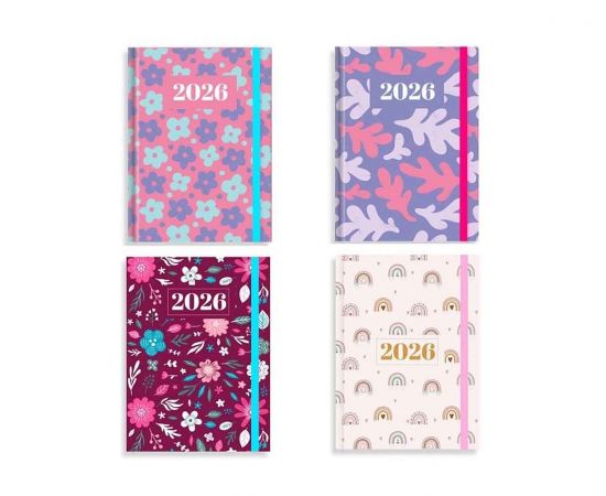 Ημερολόγιο Ημερήσιο Tesoro 14X21 2026 4 Σχέδια Tesoro | Ημερολόγια στο MarkCenter