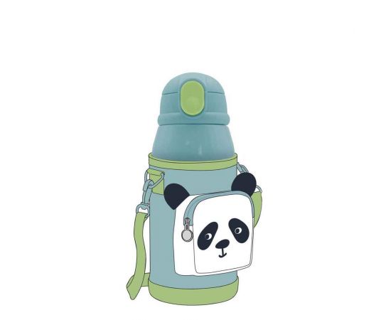 Θερμός Ανοξείδωτος Must Team με Θήκη και Καλαμάκι 500Ml Ζωάκια Must Team | Παγουράκια - Δοχεία Φαγητού στο MarkCenter