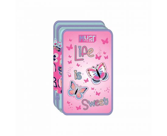 Κασετίνα Must Team Τριπλή Γεμάτη Life Is Sweet Must Team | Σχολικές Τσάντες - Κασετίνες στο MarkCenter