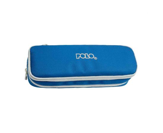 Κασετίνα Polo Βαρελάκι Duo Box Γαλάζιο Γκρι Polo | Σχολικές Τσάντες - Κασετίνες στο MarkCenter