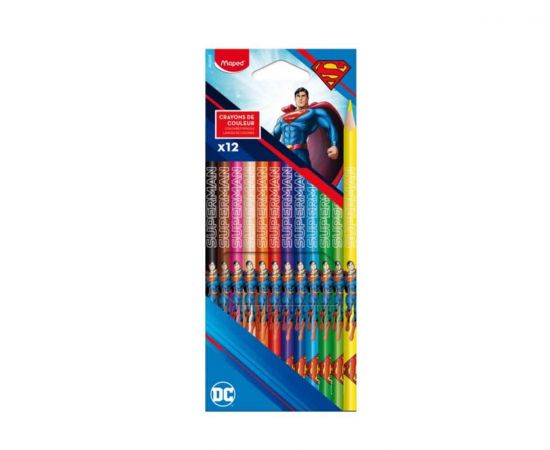 Ξυλομπογιές Maped Superman 12τμχ Maped | Είδη Ζωγραφικής στο MarkCenter