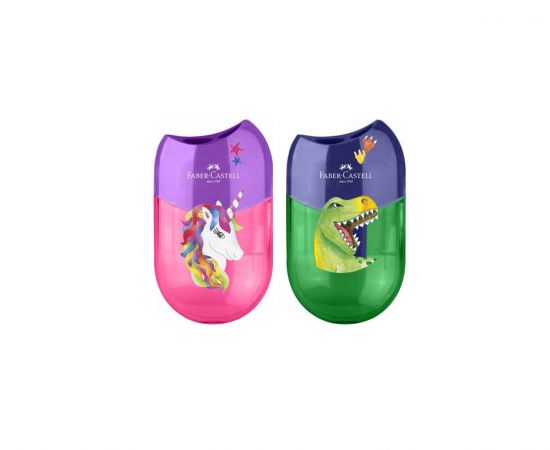 Ξύστρα Faber Castell Διπλή Μονόκερος & Δεινόσαυρος 2 Σχέδια Faber castell | Γραφική Ύλη στο MarkCenter