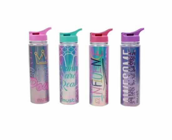 Παγούρι Πλαστικό Must Team 450ml Neon 4 Σχέδια Must Team | Παγουράκια - Δοχεία Φαγητού στο MarkCenter