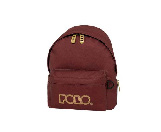 Τσάντα Πλάτης Νηπιαγωγείου Polo Mini Κεραμιδί Χρυσό Polo | Σχολικές Τσάντες - Κασετίνες στο MarkCenter