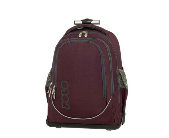 Τσάντα Τρόλευ Δημοτικού Polo Cart Μελιτζανί Polo | Σχολικές Τσάντες - Κασετίνες στο MarkCenter