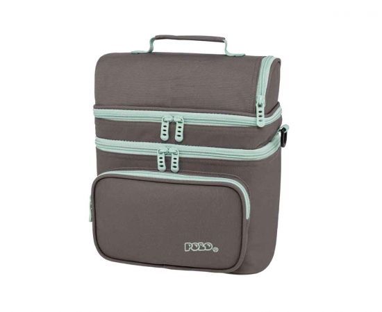Τσάντα Φαγητού Polo Double Cooler Γκρι Τυρκουαζ Polo | Σχολικές Τσάντες - Κασετίνες στο MarkCenter