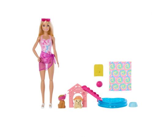 Barbie Pool Party Με Κουταβάκια JBF35 Mattel | Παιχνίδια για Κορίτσια στο MarkCenter