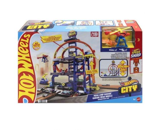Hot Wheels City Mega Loop Garage JBM74 Mattel | Παιχνίδια για Αγόρια στο MarkCenter