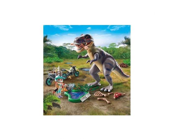Playmobil T-Rex Και Εξερευνητής Με Μοτοσικλέτα 71524 Playmobil | Playmobil στο MarkCenter