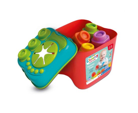 Soft Clemmy Αισθητηριακός Κουβάς Με 15 Μαλακά Premium Τουβλάκια Clementoni | Παιχνίδια στο MarkCenter