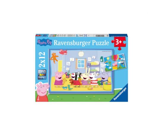 Παζλ 2x12τεμ Πέππα το Γουρουνάκι Ravensburger | Πάζλ στο MarkCenter