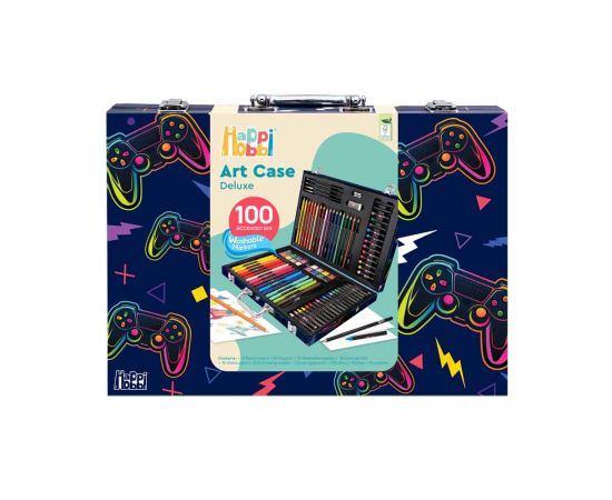 HappiHobbi Κασετίνα Ζωγραφικής Deluxe 100 Αξεσουάρ Βιντεοπαιχνίδι AS Company | Παιχνίδια Unisex στο MarkCenter