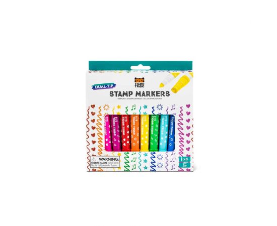 Μαρκαδόροι Με Σφραγίδα Σετ 8 Χρωμάτων Tiger Tribe | Γραφική Ύλη στο MarkCenter