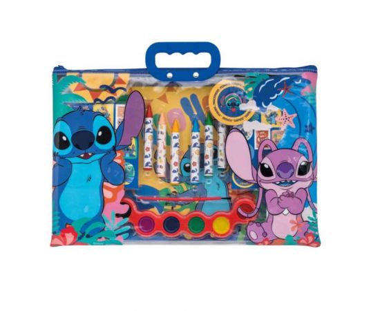 Σετ Ζωγραφικής Disney Stitch Σε Διάφανη Τσάντα AS Company | Παιχνίδια Unisex στο MarkCenter