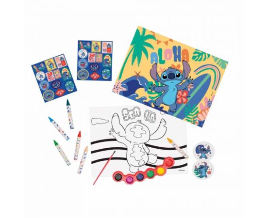 Σετ Ζωγραφικής Disney Stitch Σε Διάφανη Τσάντα AS Company | Παιχνίδια Unisex στο MarkCenter